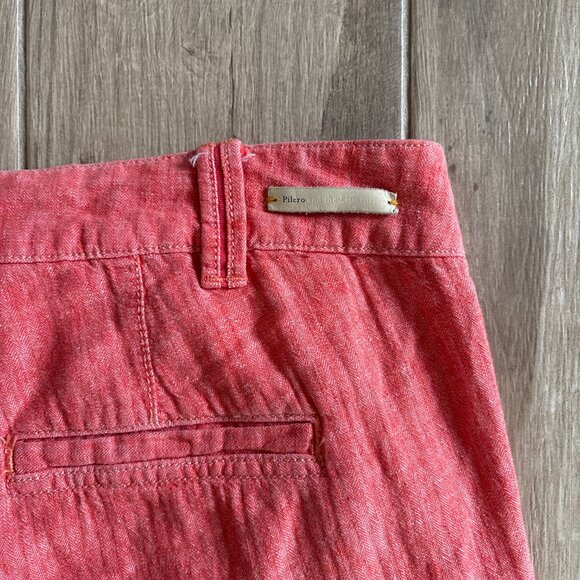 Pilcro Linen Blend Pants Women's 10 Salmon Pink Wide Leg Boho Summer - Picture 5 of 9